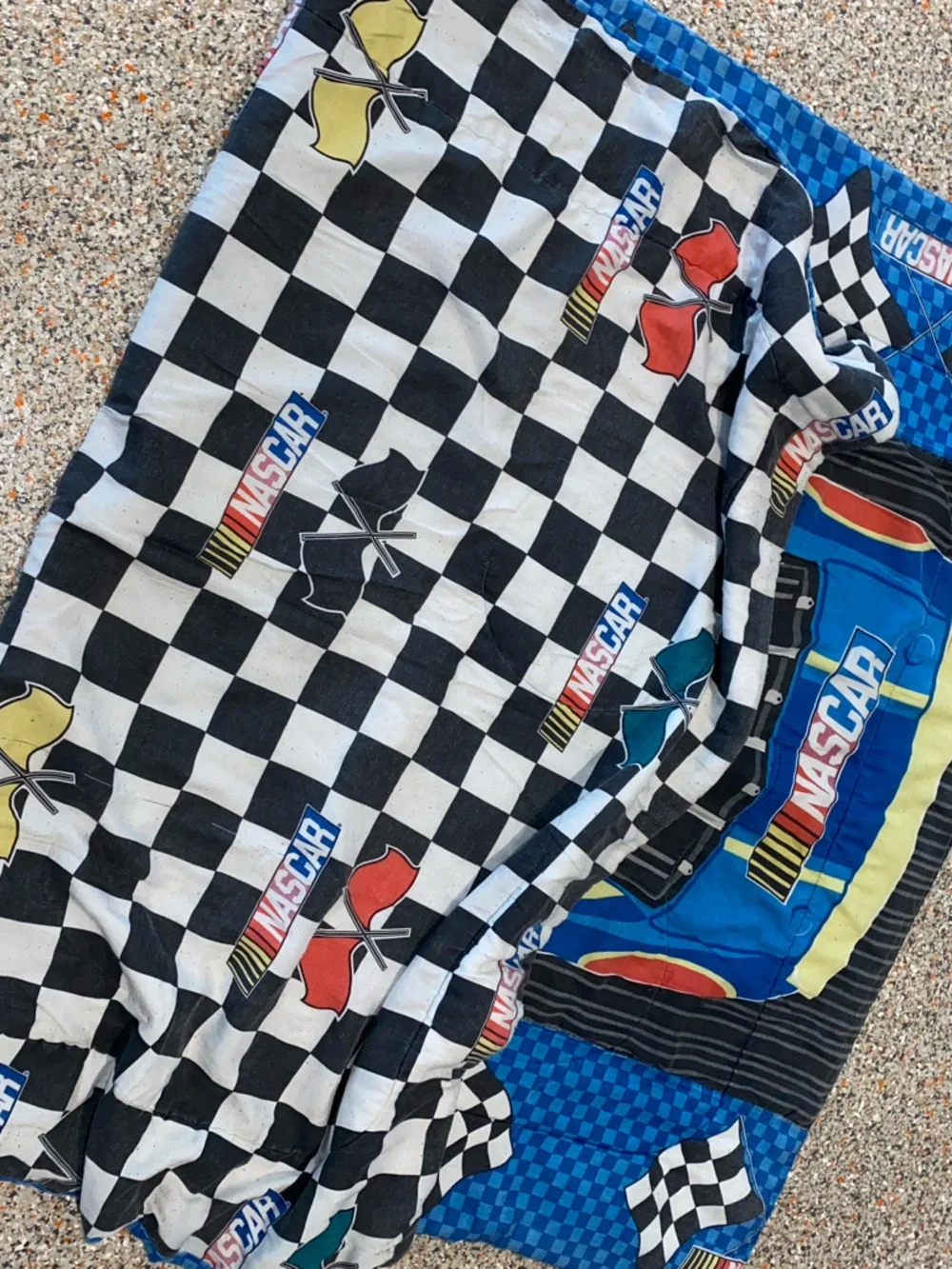 Vintage NASCAR Dan River Twin Comforter Blanket Sham